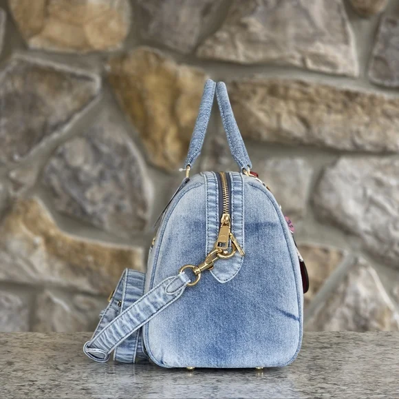 Coach Rowan Large Denim Satchel - Picture 2 of 11